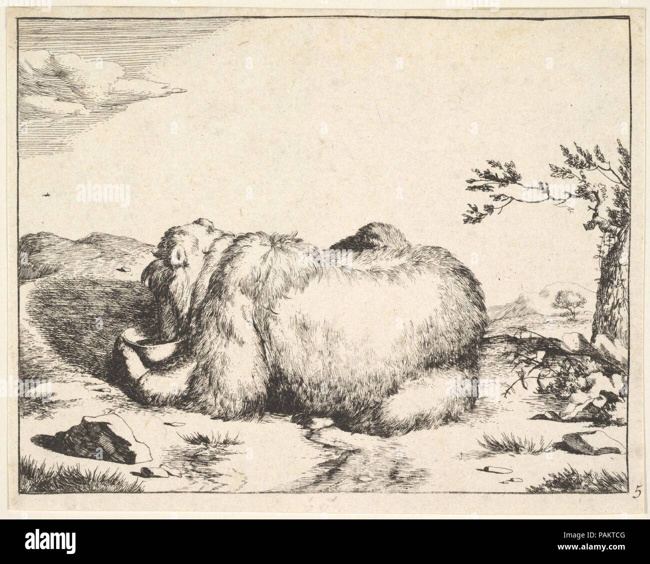 À partir de l'ensemble de l'ours. Artiste : Après Marcus Gheraerts l'ancien (flamand, Bruges ca. 1520-ca. Londres 1590 ( ?) (Angleterre) active) ; Marcus de Bye (néerlandais, La Haye, 1639-après 1688). Fiche technique : Dimensions : 4 x 5 7/16 9/16 in. (11,3 x 14,2 cm). Date : ca. 1664. Musée : Metropolitan Museum of Art, New York, USA. Banque D'Images