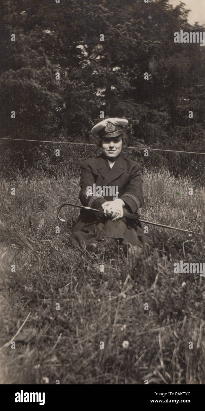 Vintage Photo d'un officier de marine britannique Banque D'Images