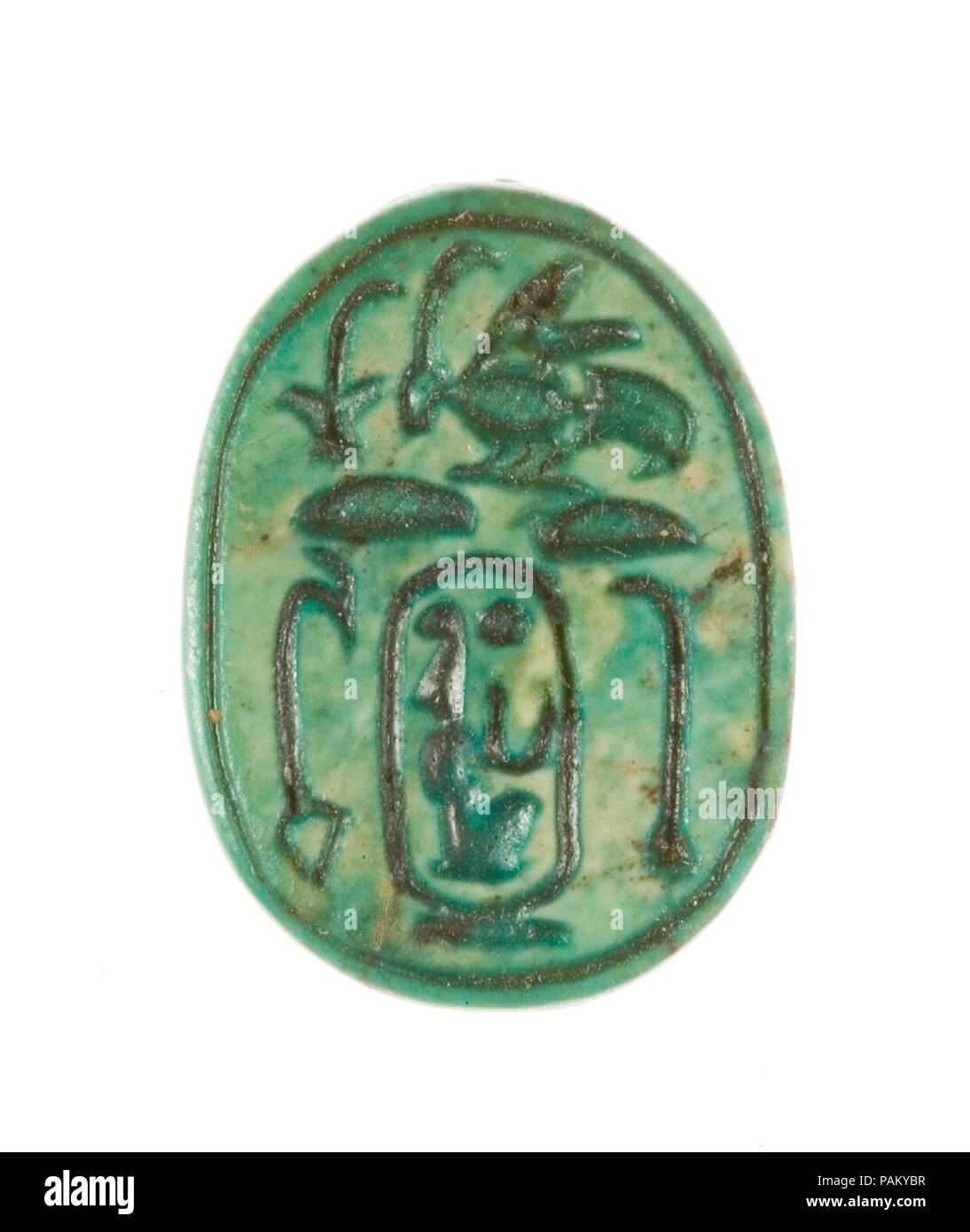 Scarab inscrit roi de Haute et Basse Égypte, Maatkare avoir Dominion. Dynastie DYNASTIE : 18, tôt. Règne : règne d'Hatchepsout et de Thoutmosis III. Date : ca. 1479-1458 av. J.-C.. Musée : Metropolitan Museum of Art, New York, USA. Banque D'Images