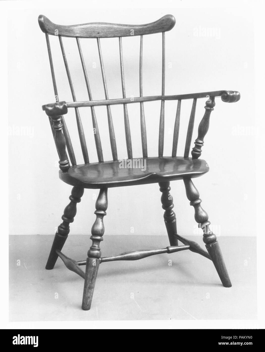 Fauteuil. Culture : L'Américain. Dimensions : 28 x 22 1/2 x 12 1/4 in. (72,4 x 55,9 x 31,1 cm). Date : 1750-1800. Musée : Metropolitan Museum of Art, New York, USA. Banque D'Images