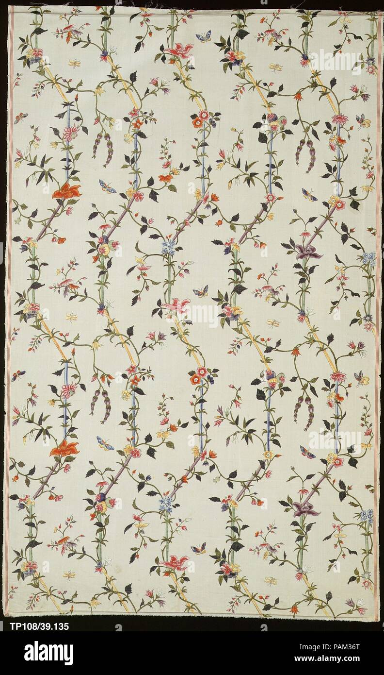 Pièce. Culture : chinois, marché français. Dimensions : L.45 x 28 1/2 pouces 115,6 W. x 71,1 cm. Date : fin du 18e siècle. Musée : Metropolitan Museum of Art, New York, USA. Banque D'Images