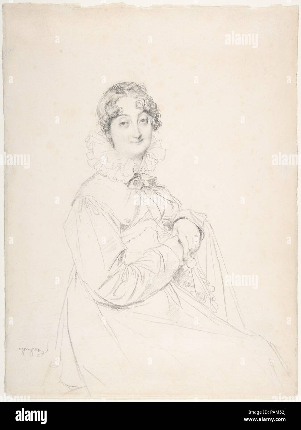 Comtesse Turpin de Crissé. Artiste : Jean Auguste Dominique Ingres (Français, Montauban 1780-1867 Paris). Dimensions : 11 1/4 x 8 7/16 in. (28,6 x 21,5 cm). Date : n.d.. Musée : Metropolitan Museum of Art, New York, USA. Banque D'Images