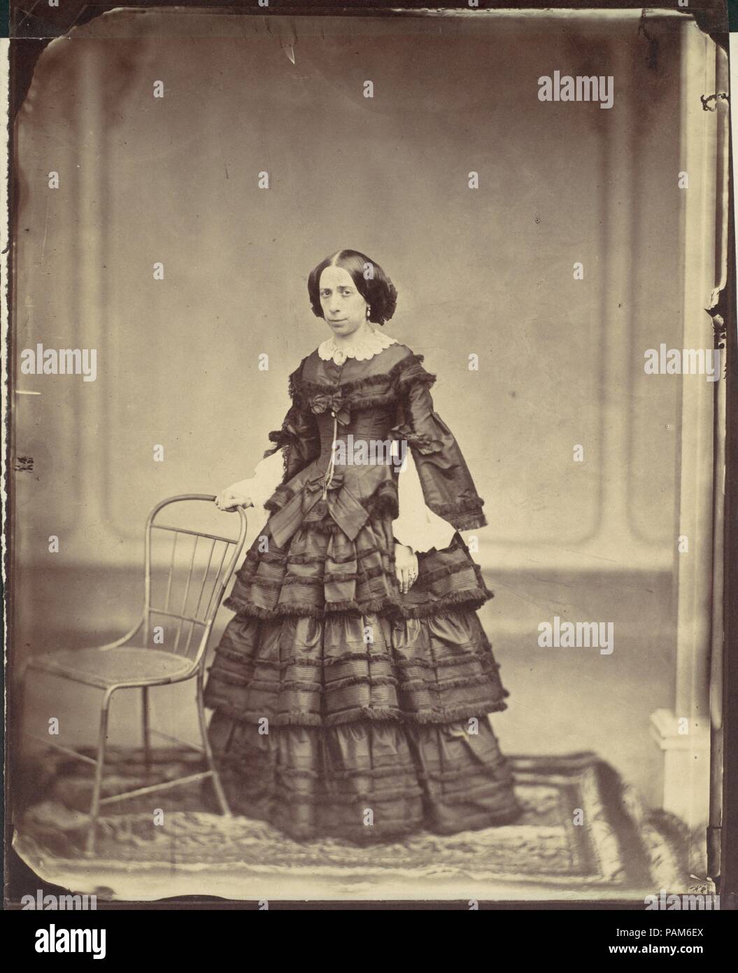 Frau Hofrat Josefine Raymond. Artiste : Franz Antoine (autrichien, 1814-1882). Dimensions : 28,5 x 21,5 cm. (11 1/4 x 8 7/16 in.). Date : 1850s-60s. Musée : Metropolitan Museum of Art, New York, USA. Banque D'Images