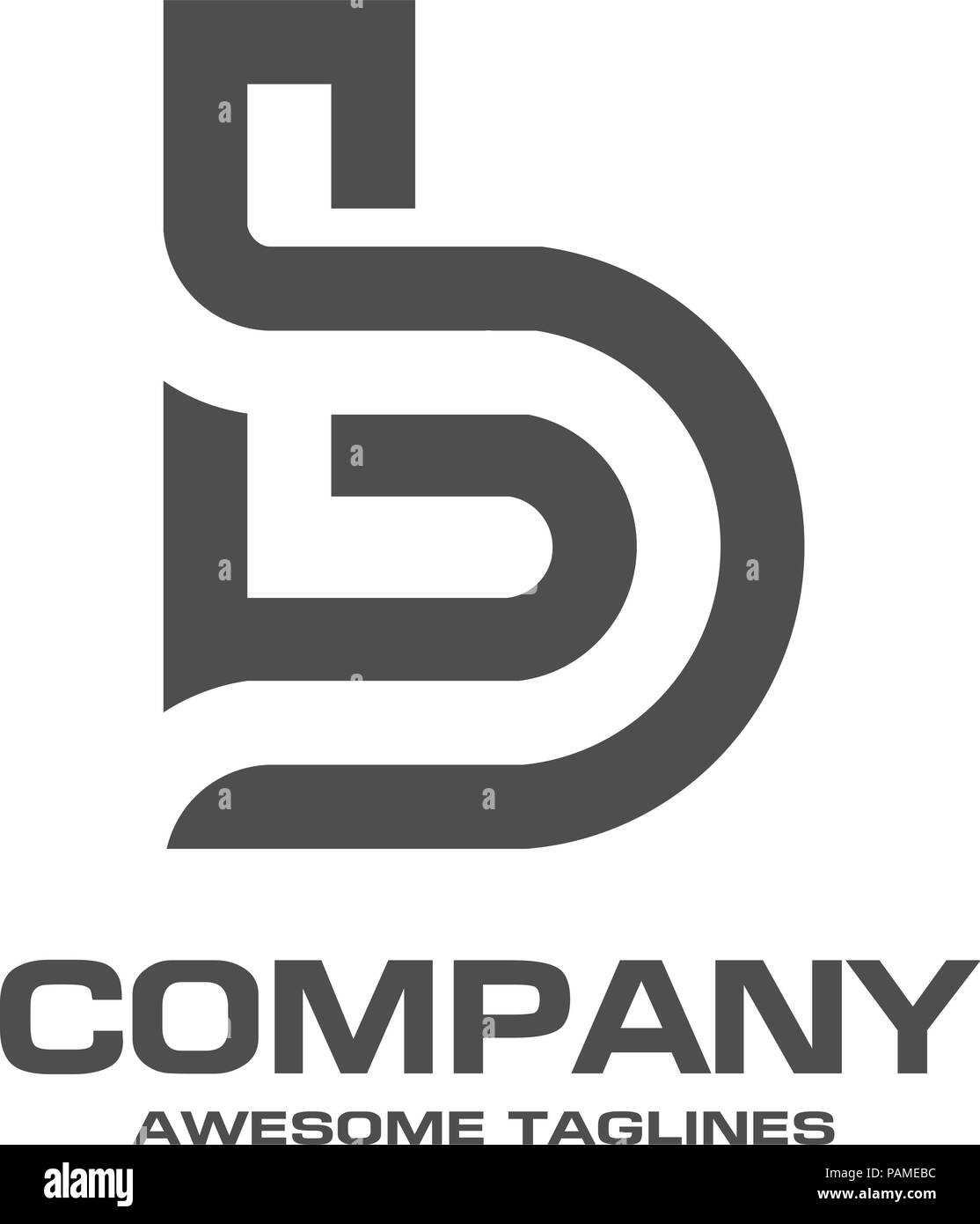 Lettre créative B logo. Abstract business logo design moderne. modèle de lettre B Modèle Logo modifiable pour votre entreprise. Illustration de Vecteur