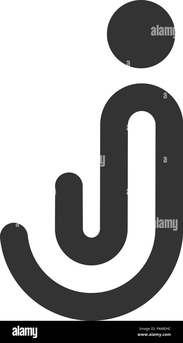 Lettre J Logo design concept vector abstract template Illustration de Vecteur