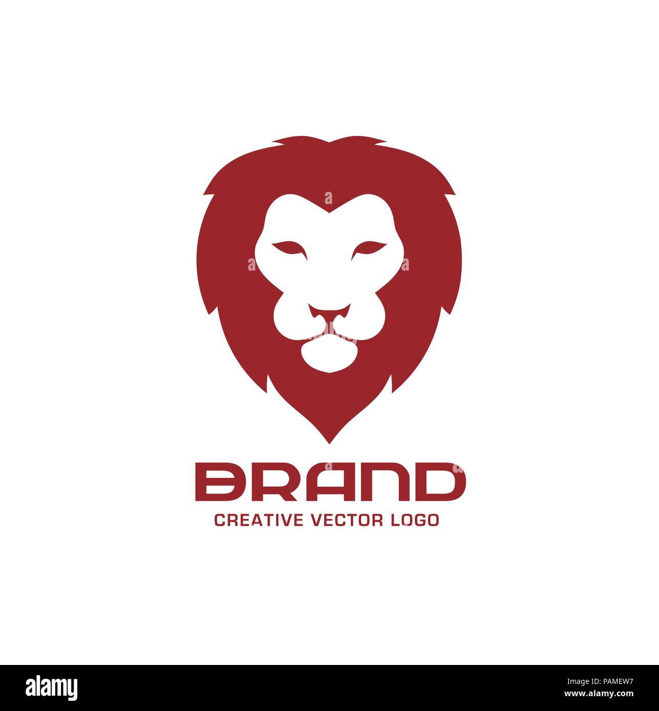 Logo Lion head vector, roi lion signe de tête, concept logo Lions Head, lion face illustration graphique, élément de conception Illustration de Vecteur