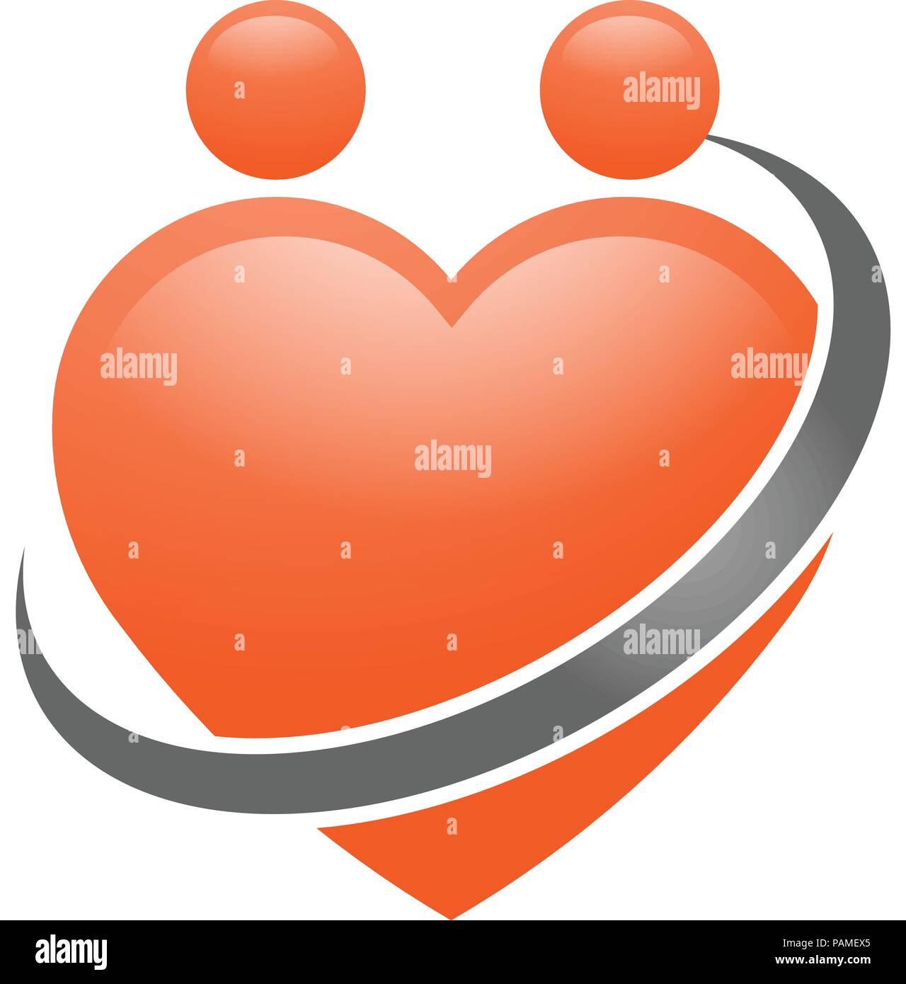 Icône de cœur logo vector, coeur logo, forme de coeur, d'amour, logo coeur concept logo Illustration de Vecteur