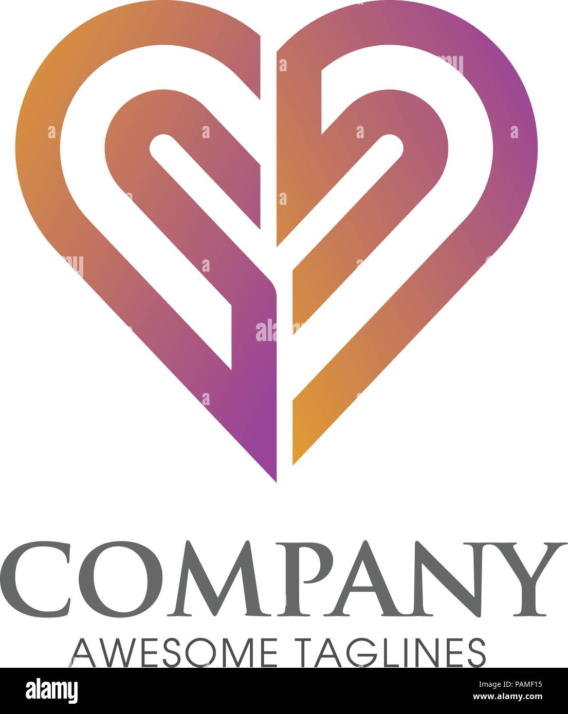 Icône de cœur logo vector, coeur logo, forme de coeur, l'amour, le Cœur du concept de logo logo, icône de Cœur, l'amour, de la santé ou votre médecin et les relations, symbole vecteur cardiaque Illustration de Vecteur