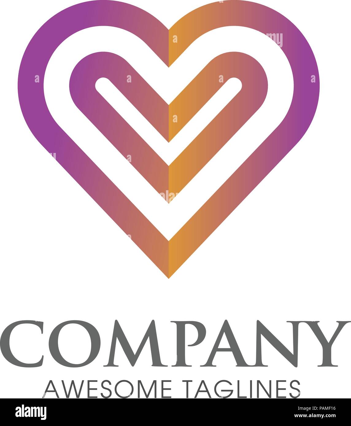 Icône de cœur logo vector, coeur logo, forme de coeur, l'amour, le Cœur du concept de logo logo, icône de Cœur, l'amour, de la santé ou votre médecin et les relations, symbole vecteur cardiaque Illustration de Vecteur