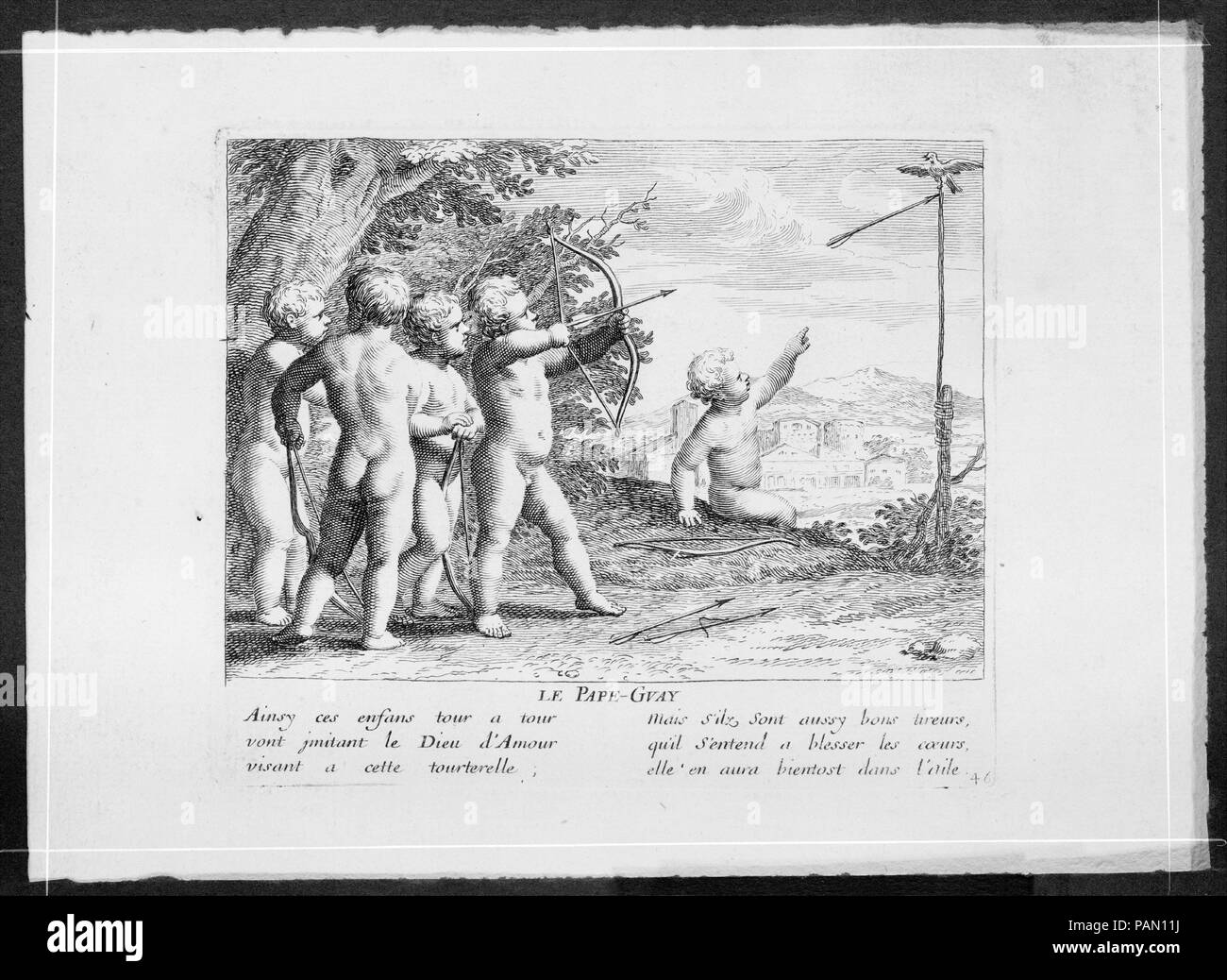 Les plaisris ieux de l'enfance. Designer : conçu et publié par Jacques Stella (Français, Lyon 1596-1657 Paris). Graveur : gravée par Claudine Bouzonnet Stella (Français, Lyon 1636-1697 Paris). Date : 1657. Musée : Metropolitan Museum of Art, New York, USA. Banque D'Images