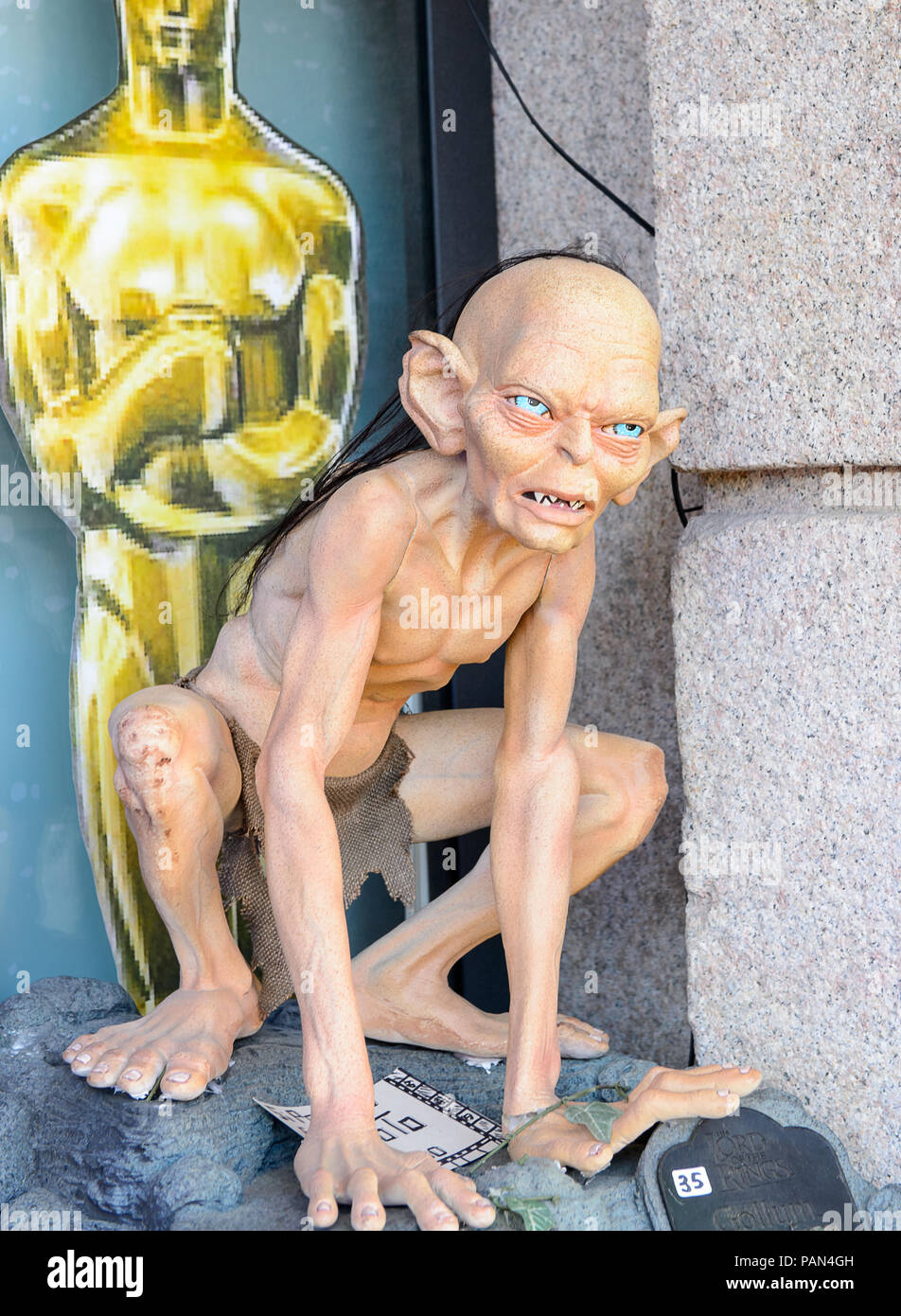 GENOVA, ITALIE - 4 mai 2016 : Gollum du Seigneur des Anneaux, musée du cinéma international à Genova, Italie. Avec des collections du musée sur la population Banque D'Images