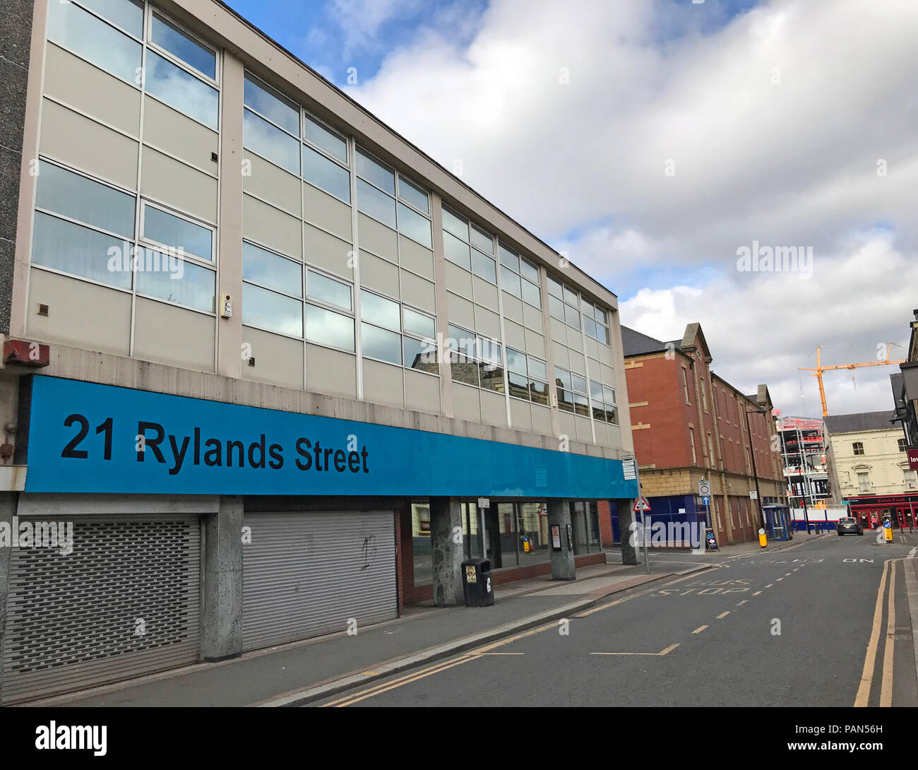 21 rue Rylands, centre-ville de Warrington, Cheshire, North West England, UK Banque D'Images