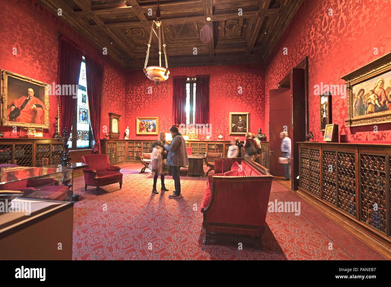 La Chambre de l'ouest de la Morgan Library & Museum a été utilisée par le financier Pierpont Morgan (1837-1913) comme son étude. Manhattan, New York City, USA, Manhattan Banque D'Images