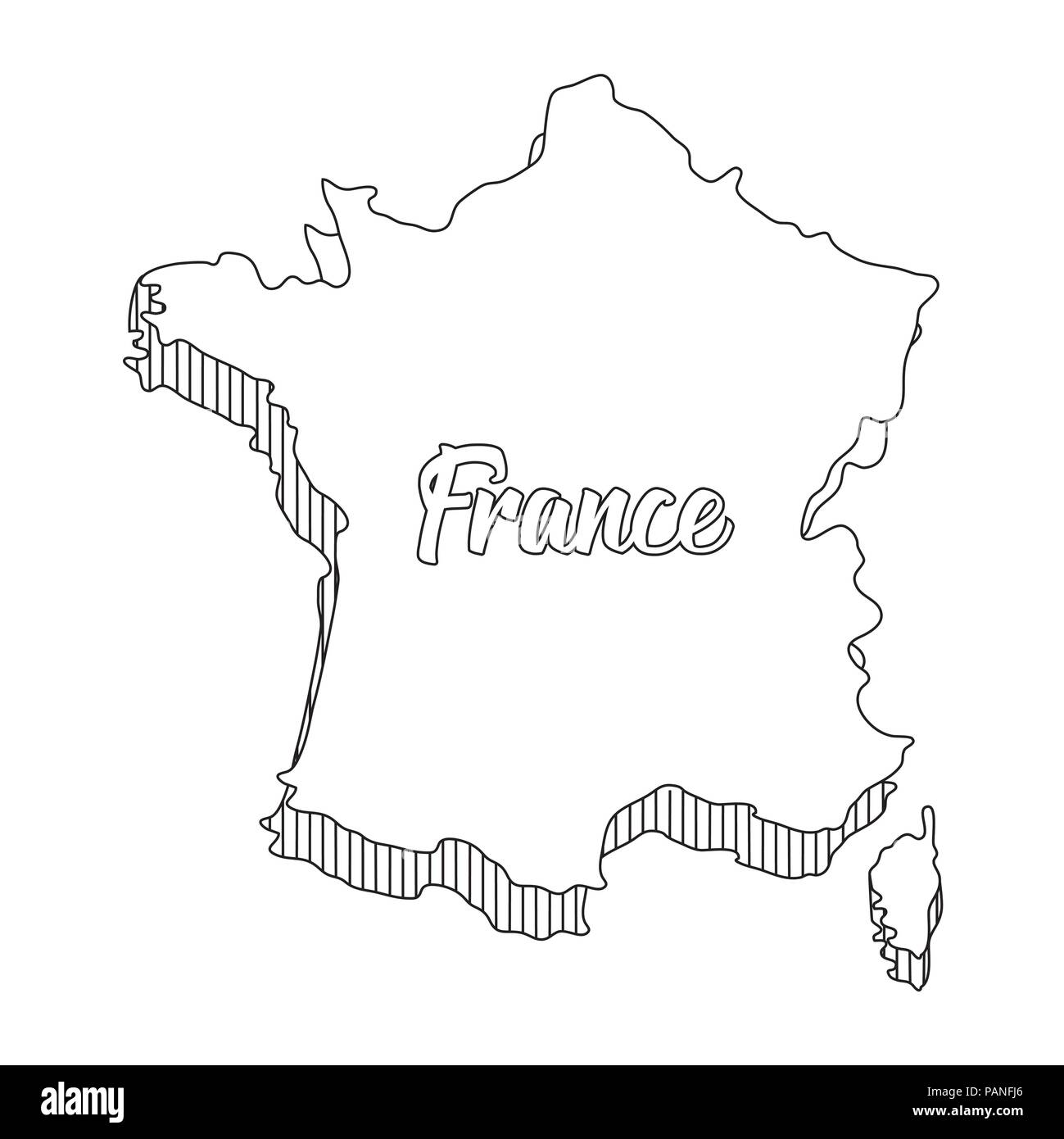La France d'une icône sur fond blanc, vector illustration Illustration de Vecteur