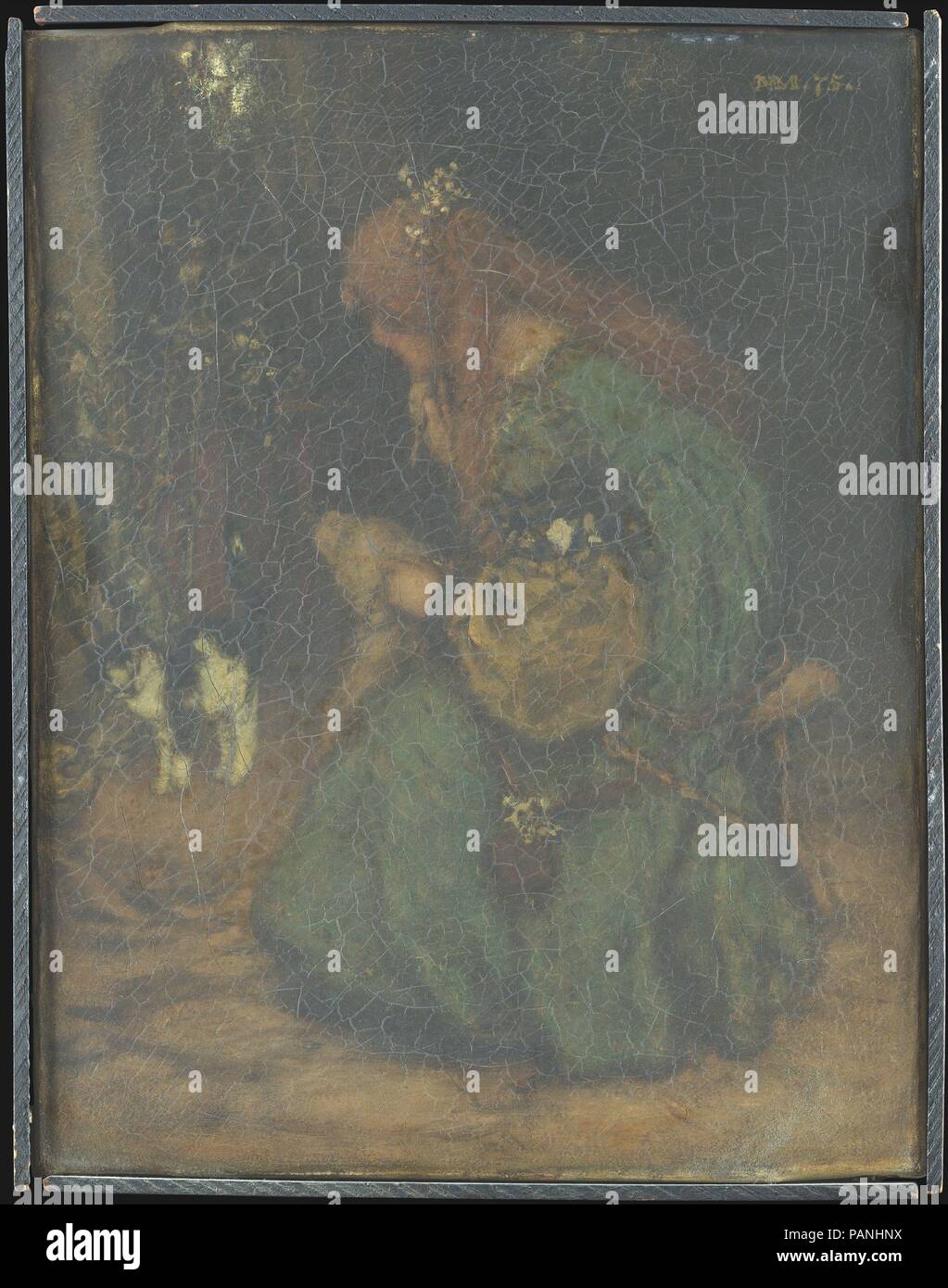 Rêverie. Artiste : Matthys Maris (néerlandais, La Haye 1839-1917 Londres). Dimensions : 12 x 9 1/4 in. (30,5 x 23,5 cm). Date : 1875. Musée : Metropolitan Museum of Art, New York, USA. Banque D'Images