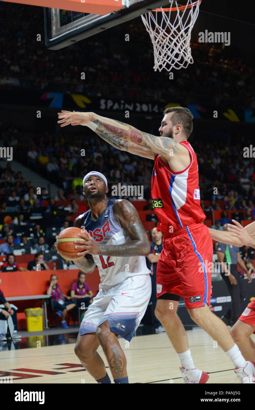 Demarcus Cousins, USA Basket-ball, Coupe du Monde de la FIBA Espagne 2014 Banque D'Images