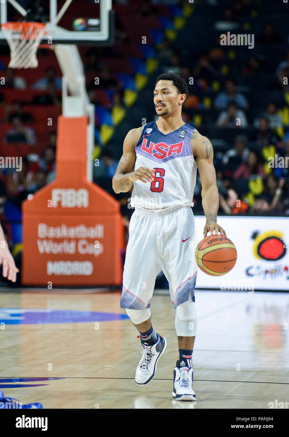 Derrick Rose, USA Basket-ball, Coupe du Monde de la FIBA Espagne 2014 Banque D'Images