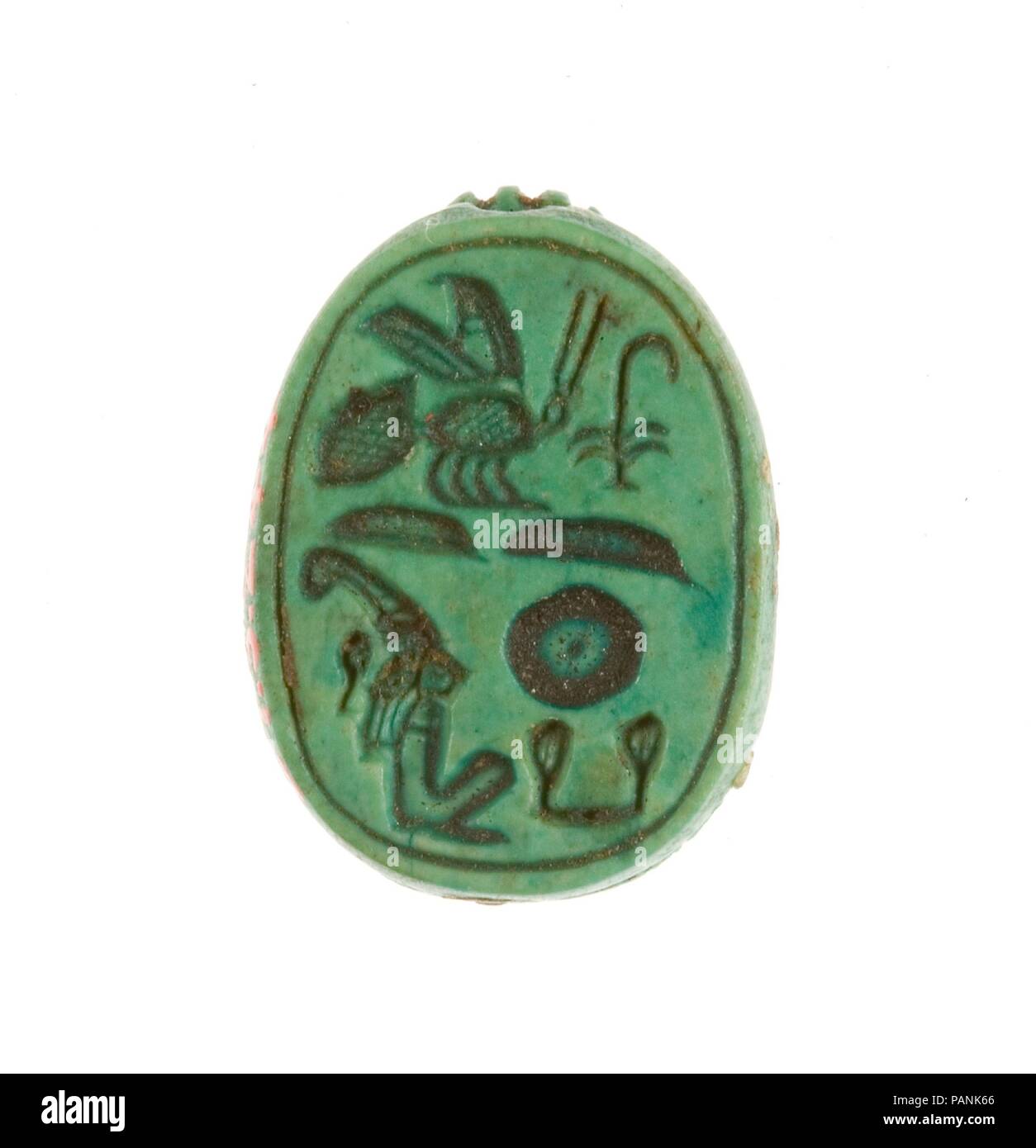 Inscrit pour le scarabée roi de Haute et Basse Égypte Maatkare (Hatshepsout). Dynastie DYNASTIE : 18, tôt. Règne : règne d'Hatchepsout et de Thoutmosis III. Date : ca. 1479-1458 av. J.-C.. Musée : Metropolitan Museum of Art, New York, USA. Banque D'Images