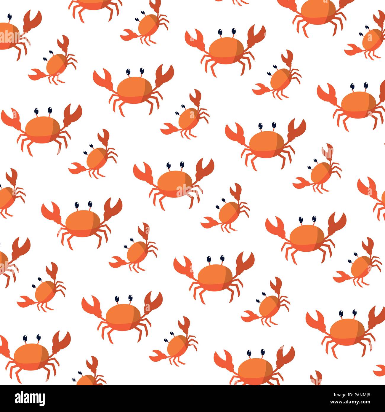 Cute animal fond mer crabe Illustration de Vecteur