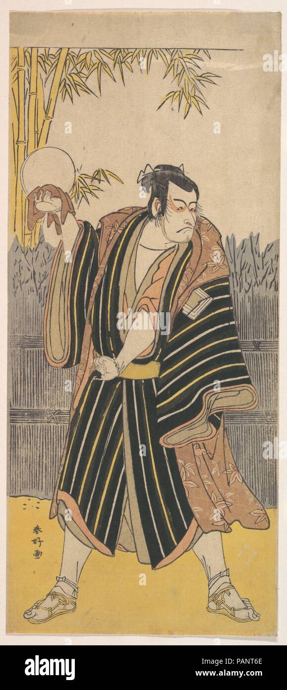 L'acteur de Kabuki Ichikawa Danjuro Artiste Katsukawa Shunko V. : (japonais, 1743-1812). Culture : le Japon. Dimensions : H. 12 7/8 in. (32,7 cm) ; W. 5 5/8 in. (14,3 cm). Date : ca. 1788-90. Musée : Metropolitan Museum of Art, New York, USA. Banque D'Images