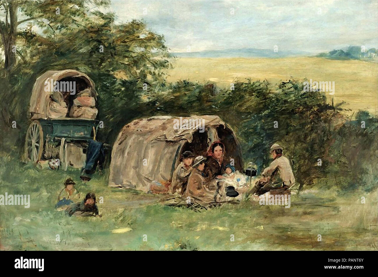 William Mctaggart - le camp de gitans Banque D'Images