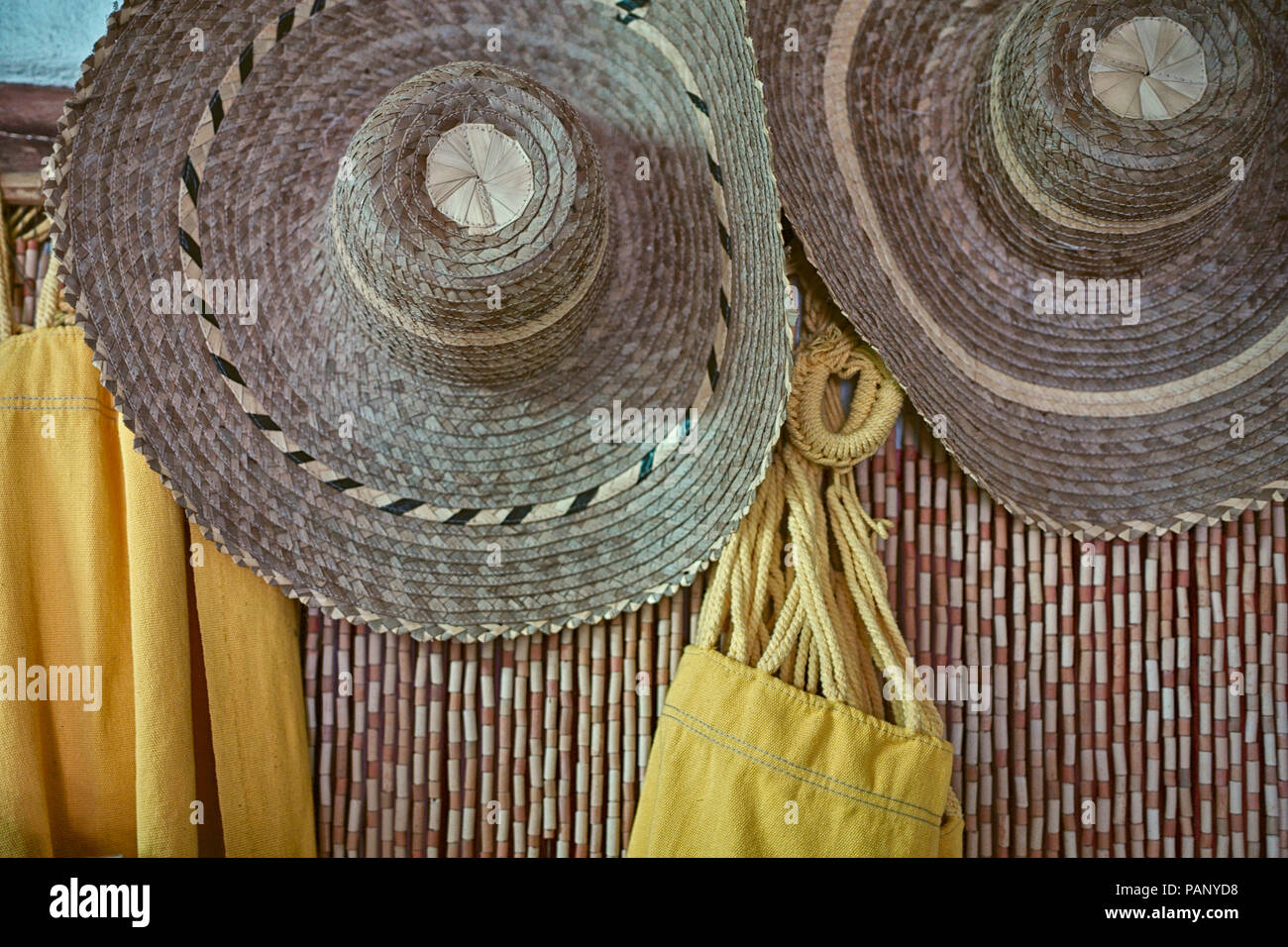 Colombien de chapeaux traditionnels El Cesar Ministère. Banque D'Images
