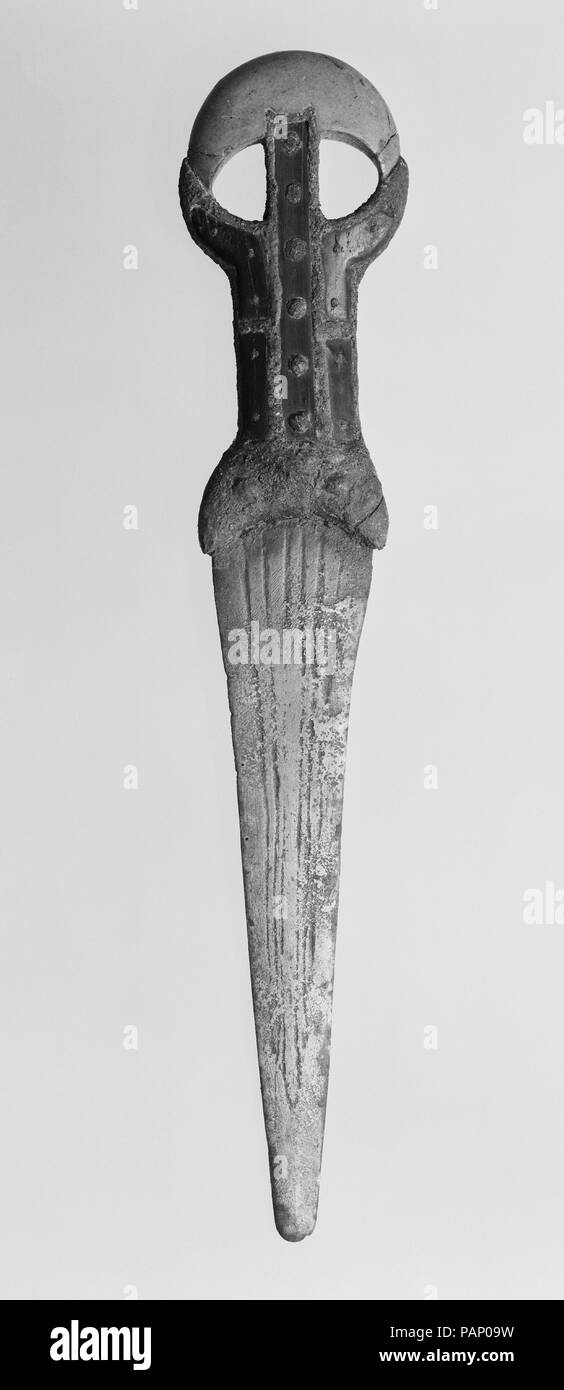 Dague. Dimensions : l. 30,8 cm (12 1/8 po). Dynastie DYNASTIE : 17-18. Date : ca. 1600-1500 av. J.-C.. Musée : Metropolitan Museum of Art, New York, USA. Banque D'Images