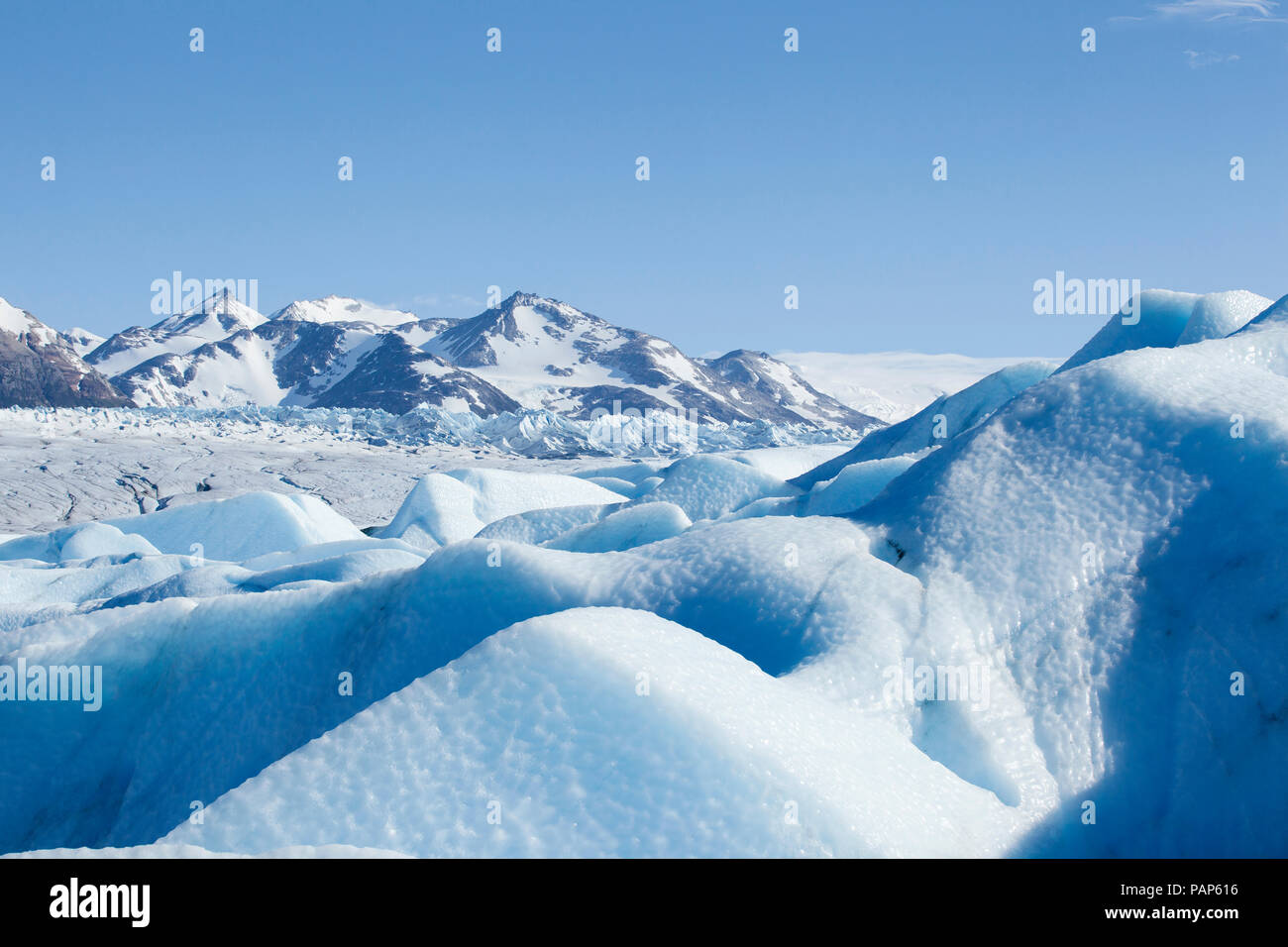 L'Amérique du Sud, Chili, parc national de Torres del Paine Glacier Grey au Lago Grey Banque D'Images