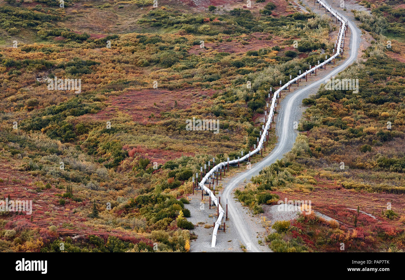 USA, Alaska Pipeline de pétrole, Banque D'Images