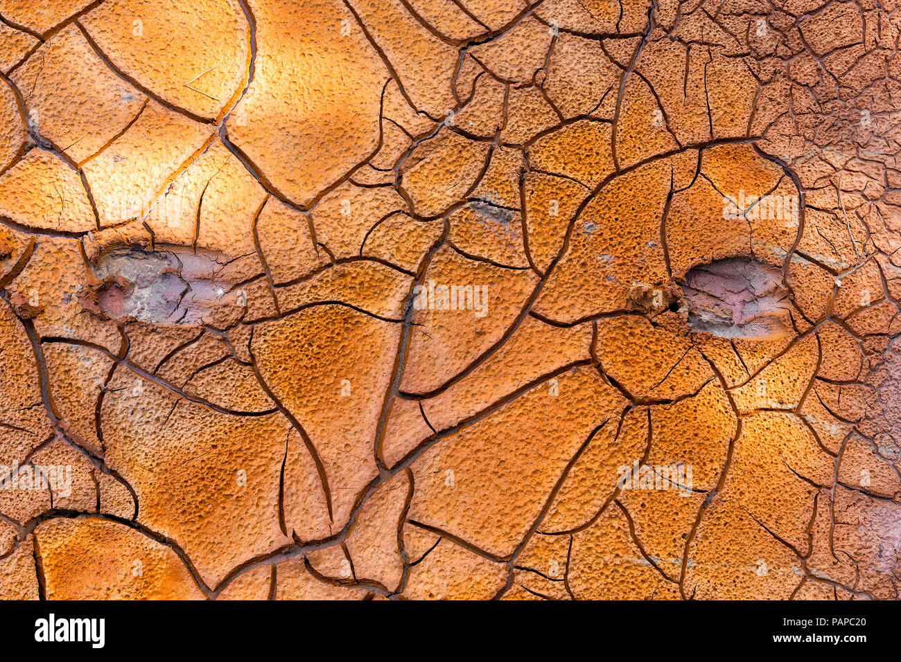 Espagne, Andalousie, Rio Tinto, Riverside, sable sec. Banque D'Images