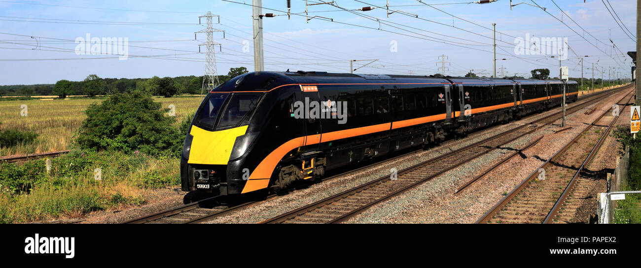 180 classe Zephyr, Grand Central Trains, East Coast Main Line Railway, Peterborough (Cambridgeshire, Angleterre, RU Banque D'Images
