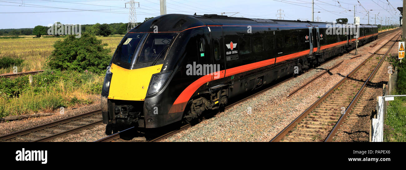 180 classe Zephyr, Grand Central Trains, East Coast Main Line Railway, Peterborough (Cambridgeshire, Angleterre, RU Banque D'Images