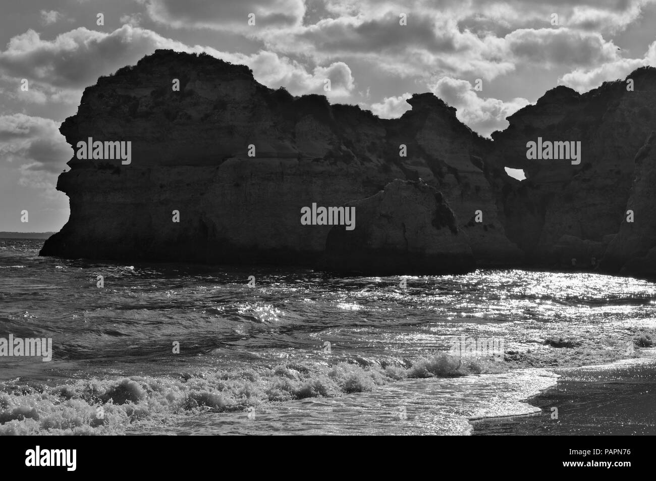 Trois frères (plage Praia dos Tres Irmaos) en Algarve, Portugal Banque D'Images
