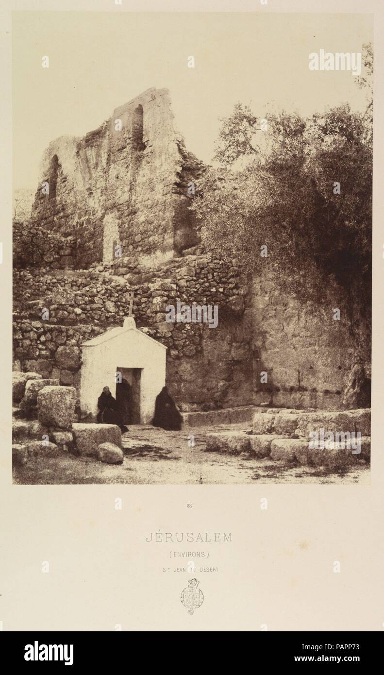 Jérusalem. (Environs) St Jean du désert. Artiste : Louis de Clercq (Français, 1837-1901). Dimensions : Image : 11 in. × 8 3/8 in. (28 × 21,3 cm) Mont : 17 15/16 × 23 1/4 in. (45,5 × 59 cm). Lithographe : H. Jannin (Français). Imprimante : J. Blondeau et Antonin. Date : 1860 ou plus tard. Musée : Metropolitan Museum of Art, New York, USA. Banque D'Images