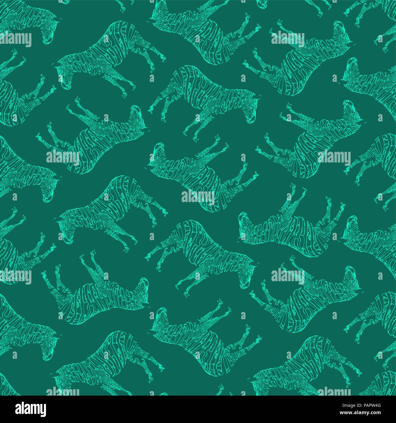 Vector Illustration : Semaless Pattern avec la répétition des zèbres. Illustration de Vecteur