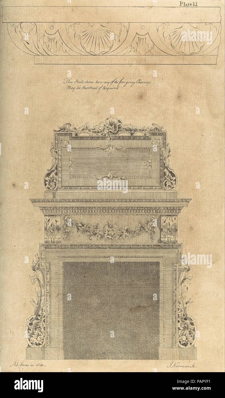 L'architecte britannique ; ou, le Conseil du Trésor du constructeur d'escaliers. Auteur : écrit et conçu par Abraham Swan (British, active 1745-68). Dimensions : 16 3/4 x 10 1/16 in. (42,5 x 25,5 cm) Page : 16 1/8 x 9 1/4 in. (41 x 23,5 cm). Graveur : John Norman (Américain, né en Angleterre ca. 1748-1817 Boston). Editeur : Robert Bell (Philadelphie, Pennsylvanie). Date : 1775. Le 5 décembre 1774, John Norman, un graveur récemment arrivé à Philadelphie de Londres, les propositions annoncées pour l'impression par abonnement, l'édition américaine de Swan's architecte britannique. Publié par Robert Bell, la ville. Banque D'Images