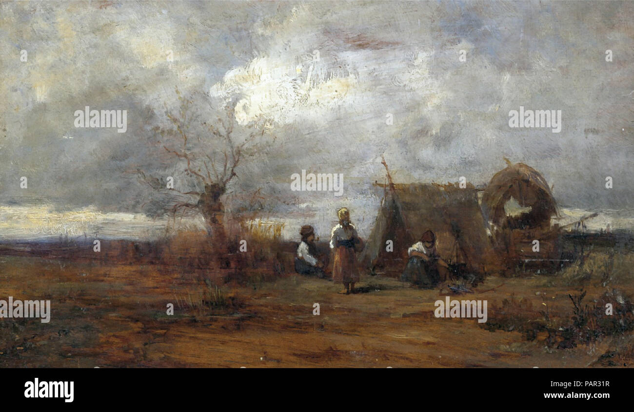 Meszoly Geza - camp de gitans Banque D'Images