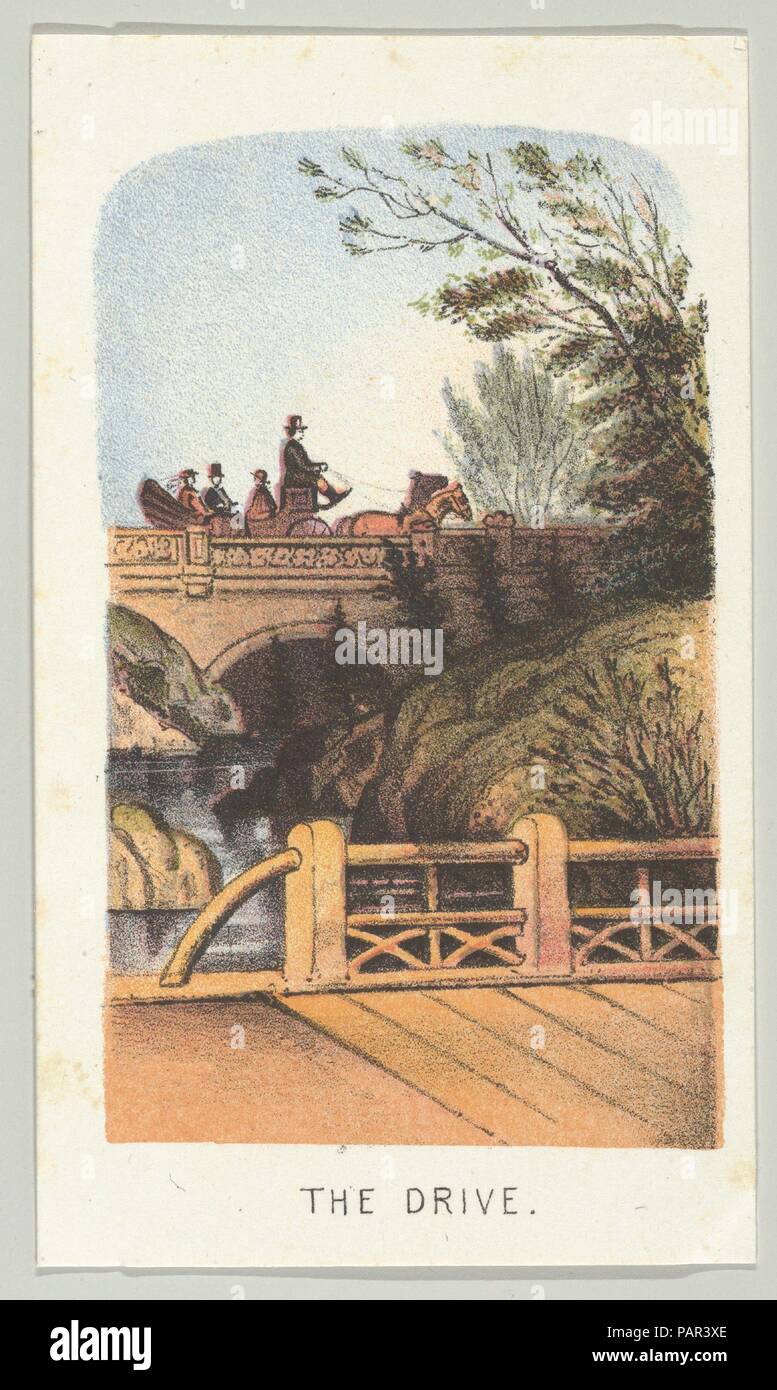 Le lecteur, à partir de la série, vues de Central Park, à New York, partie 2. Fiche Technique : Dimensions : 4 in. × 2 3/8 in. (10,2 × 6,1 cm). Editeur : Louis Prang & Co. (Boston, Massachusetts). Date : 1864. Musée : Metropolitan Museum of Art, New York, USA. Banque D'Images