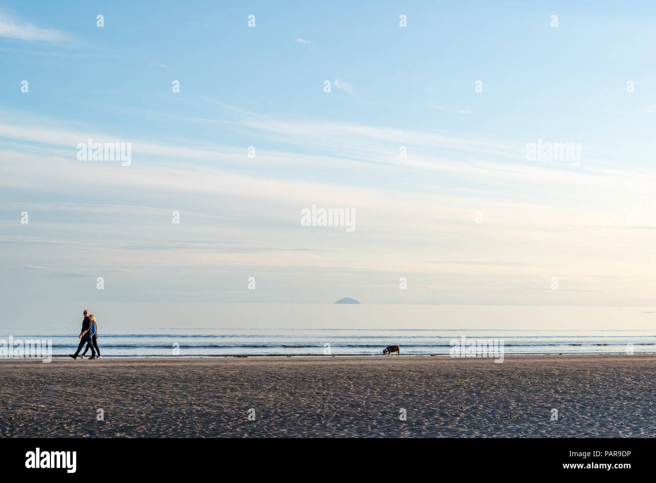 La plage de Troon, Ayrshire, Ecosse Banque D'Images