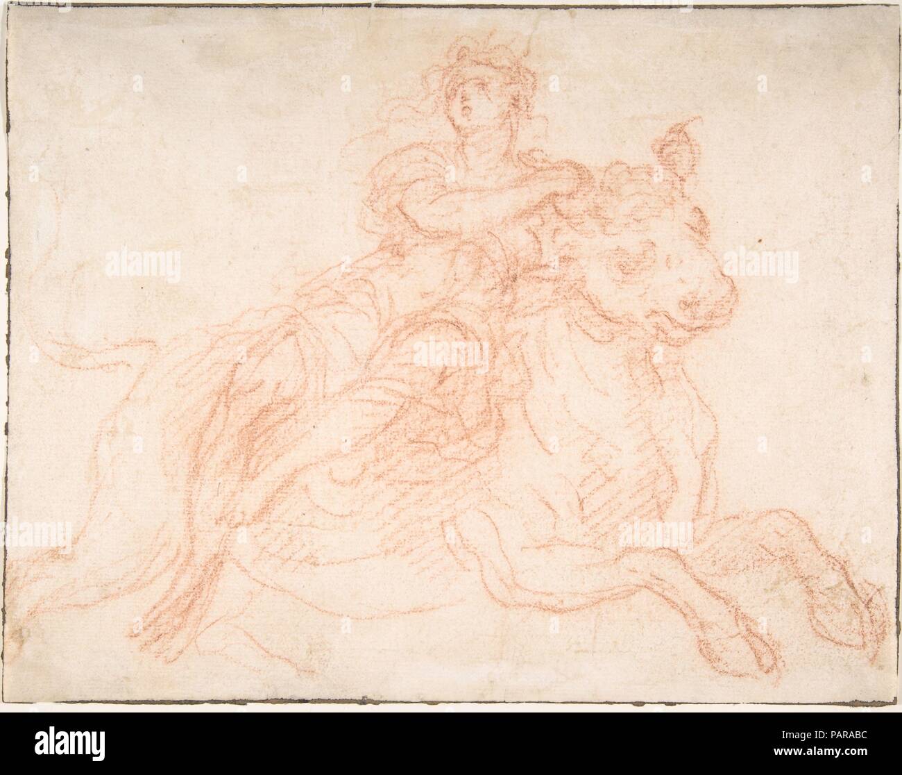 Europa et de la Bull. Artiste : Anonyme, Italien, bolognaise, 17e siècle. Dimensions : 8-1/8 x 10- 3/8 in. (20,6 x 26,4 cm). Date : le 17e siècle. Musée : Metropolitan Museum of Art, New York, USA. Banque D'Images