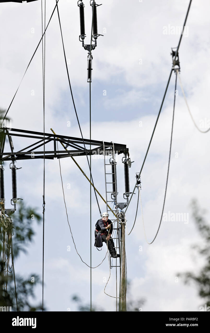 Le câble de raccord monteur Banque D'Images