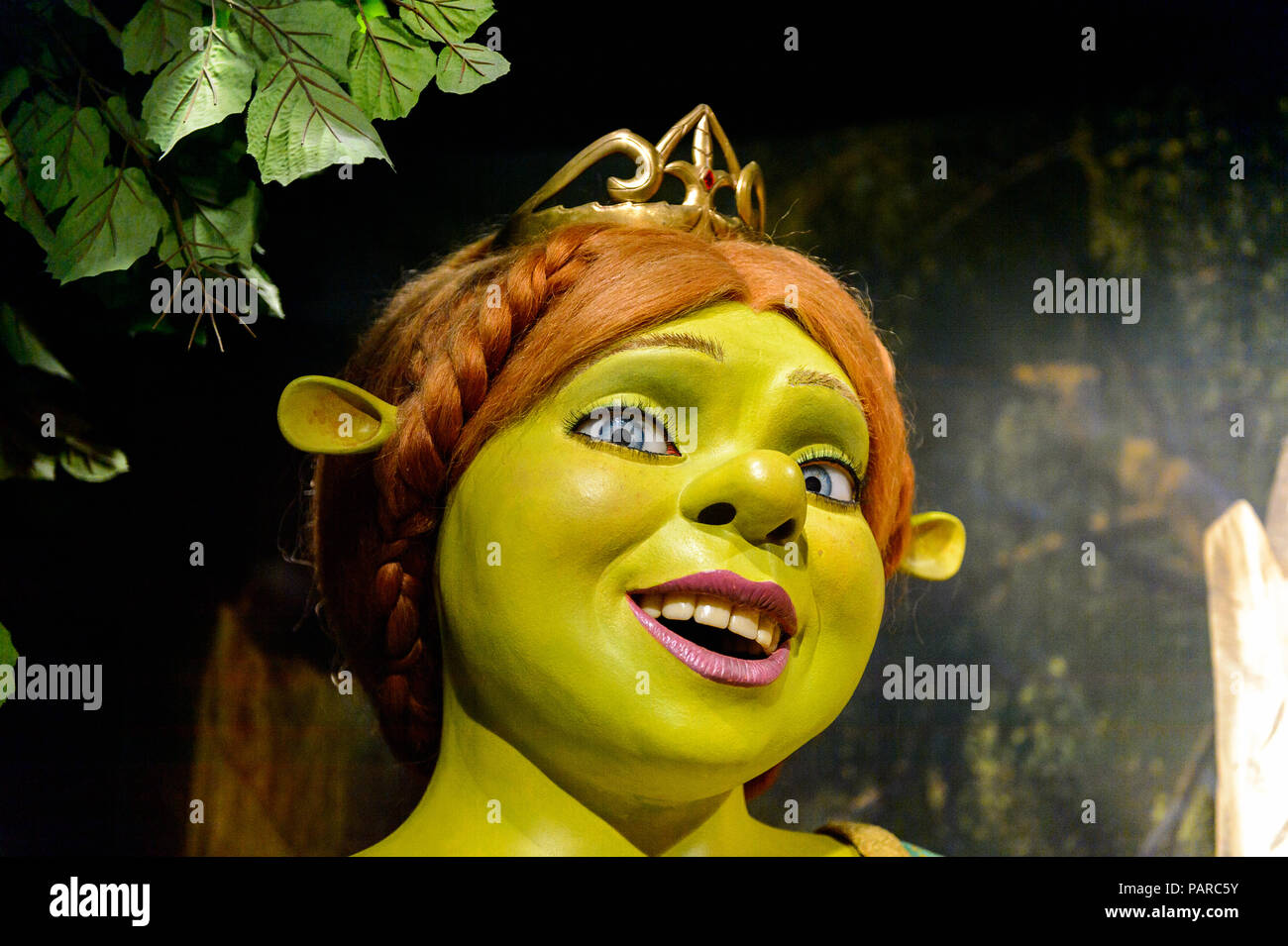 AMSTERDAM, Pays-Bas - 26 OCT 2016 : Fiona de Shrek le film, du musée de cire de Madame Tussauds à Amsterdam. L'une des attractions touristiques populaires Banque D'Images