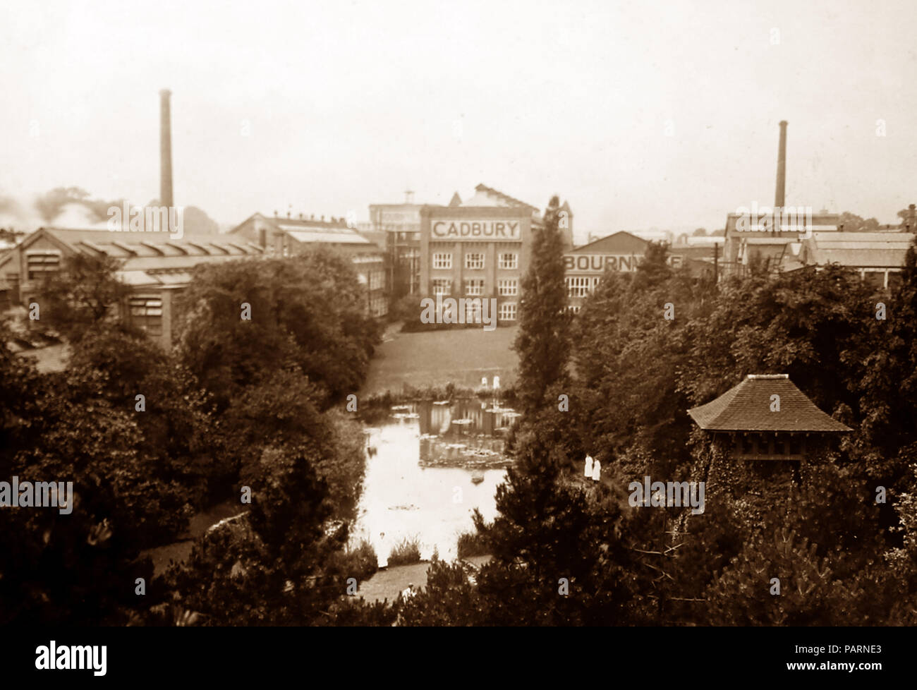 L'usine Cadbury Bournville,,dans les années 20 Banque D'Images