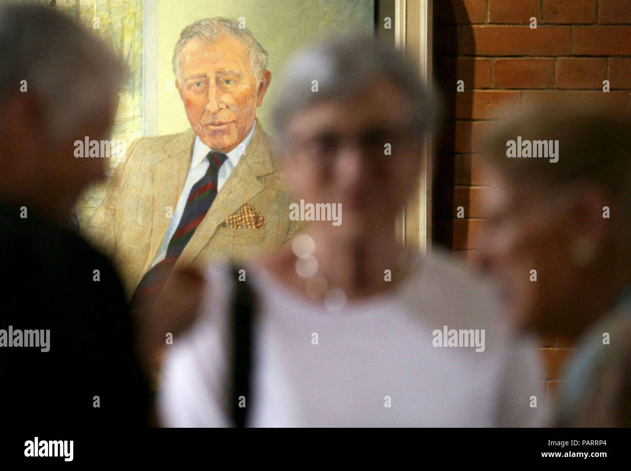 Victoria Crowe est spécialement sous-portrait du Prince de Galles, connu sous le nom de duc de Rothesay en Ecosse, s'affiche à la Scottish National Portrait Gallery d'Édimbourg après son acquisition. Banque D'Images