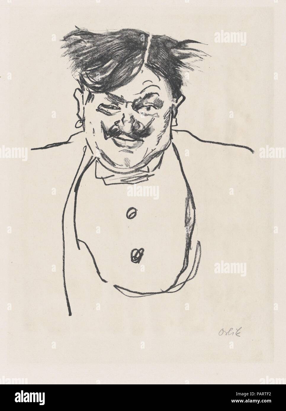 Emil Jannings comme Rodrigo Quast. Artiste : Emil Orlik (Prague, Berlin 1870-1932 austro-hongrois). Fiche technique : Dimensions : 15 x 11 7/16 7/16 in. (39,2 x 29,1 cm). Editeur : Publié par Neue Kunsthandlung, Berlin. Series/portefeuille : 13/100. Date : 1919. Musée : Metropolitan Museum of Art, New York, USA. Banque D'Images