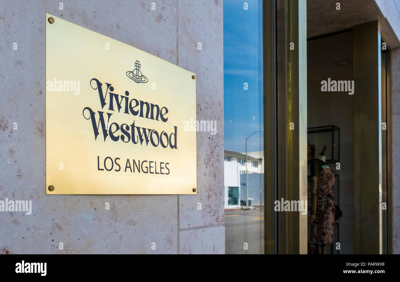 Vivienne Westwood shop store logo sign, Melrose Avenue, Los Angeles, Californie, USA, la Banque D'Images