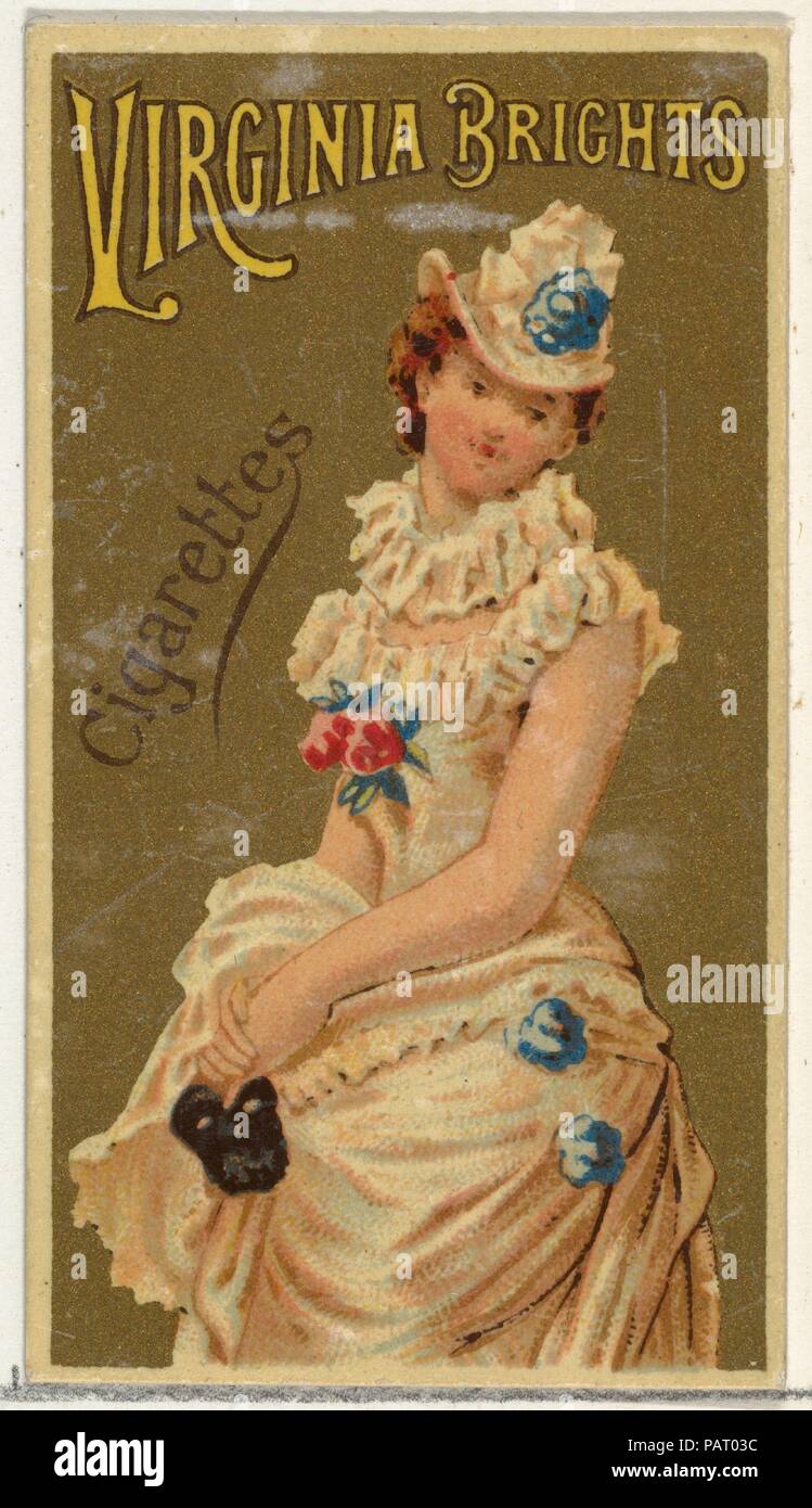 Les filles et les enfants de la série (N64) la promotion des cigarettes Virginia Brights pour Allen & Ginter marque des produits du tabac. Fiche Technique : Dimensions : 2 5/8 x 1 1/2 in. (6,7 × 3,8 cm). Editeur : Publié par Allen & Ginter (Américain, Richmond, Virginie). Date : 1886. Les cartes commerciales de la 'les filles et les enfants" (N64), publié en 1886 pour promouvoir les cigarettes Virginia Brights distribué par Allen & Ginter. Cette série a été imprimé avec carte vierge versos. Musée : Metropolitan Museum of Art, New York, USA. Banque D'Images