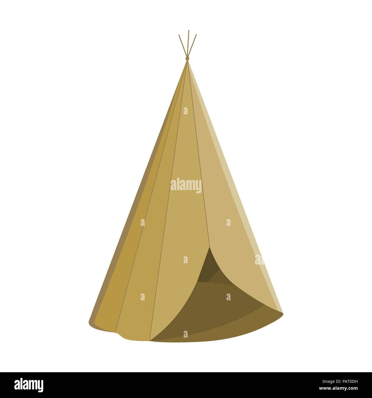 L'icône de Wigwam caricature. L'unique icône à partir de la caricature du wild west. Illustration de Vecteur