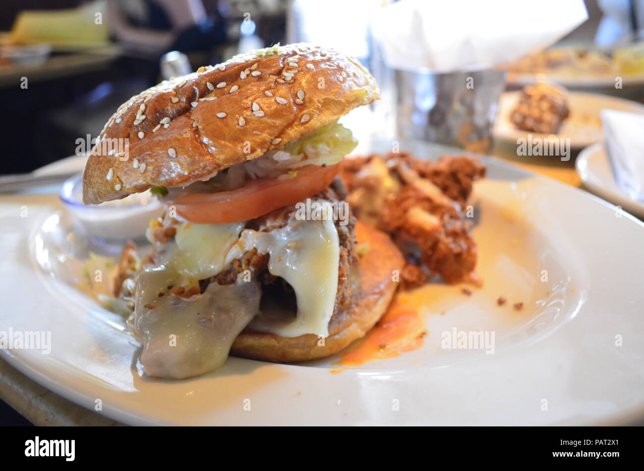 Sandwich au poulet Banque D'Images