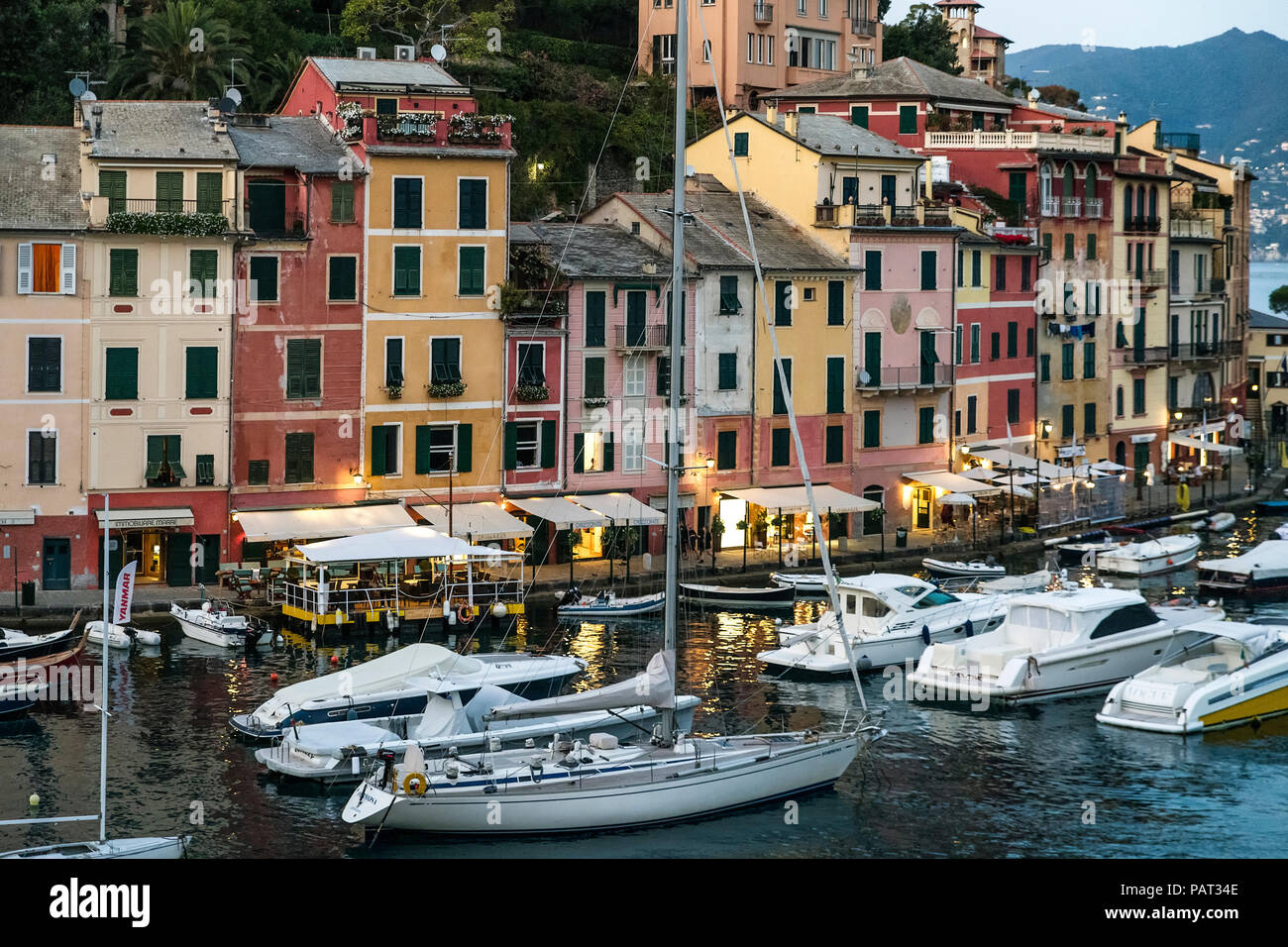 Port pittoresque et village de Portofino, Ligurie, Italie. Banque D'Images